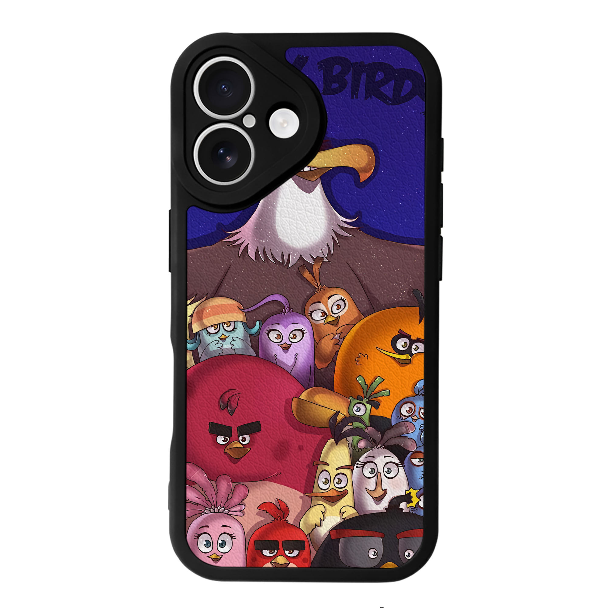 （画像用） Angry Birds アングリーバード 【iPhone 16シリーズ対応】シリコンスマホケース（レザー調） 材質：シリコン
